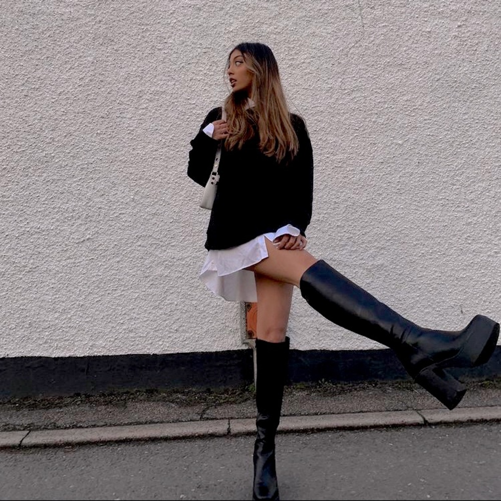 NEW knee high platform boots